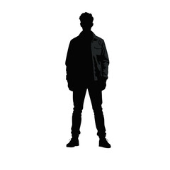 Male Silhouette Wearing Jacket