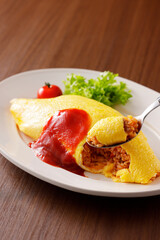 オムライス　Omurice (Japanese Omelet Rice)