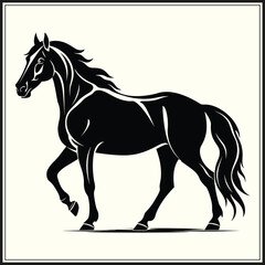 Obraz premium Horse Silhouette, Freedom