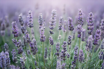 Naklejka premium lavender field in provence france