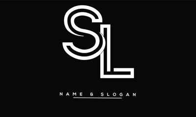 Fototapeta premium SL, LS Abstract Letters Logo Monogram