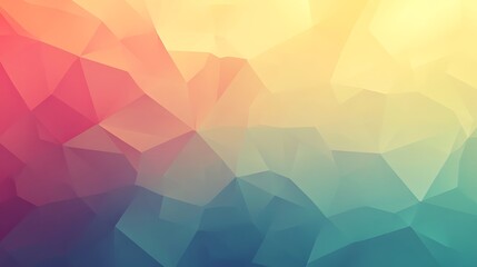 Obraz premium Abstract geometric low poly background with warm and cool color gradients.