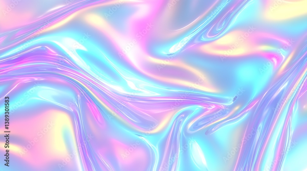 Poster Iridescent pastel backdrop with fluid patterns creating an artistic and modern aesthetic for your projects : Generative AI