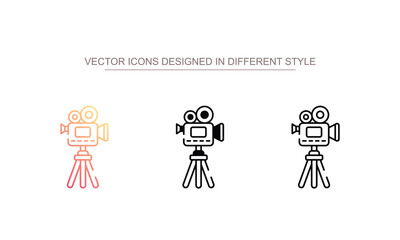 Video Camera icon design with white background stock illustration
