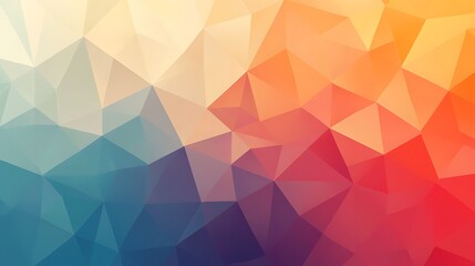 Obraz premium Abstract geometric low poly background with warm and cool tones.