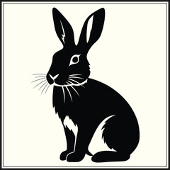 Obraz premium Rabbit Silhouette, Wildlife