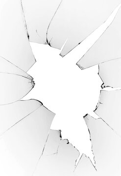 hole in the broken glass