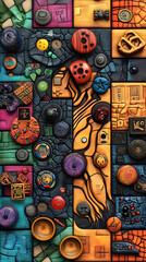 Diverse Board Game Pieces: A Strategic Journey Awaits in Vibrant Gameplay Arena