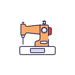 Sewing Machine icon design with white background stock illustration
