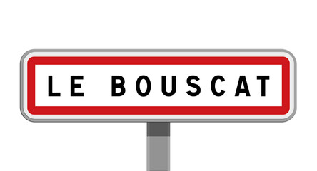 Panneau sur poteau central de ville de Le Bouscat, Gironde