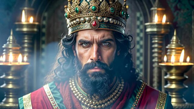 A great Babylonian king of a vast ancient empire 4K