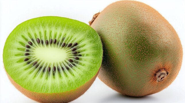 kiwi fruit on white background
