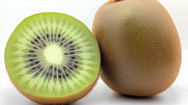 kiwi fruit on a white background