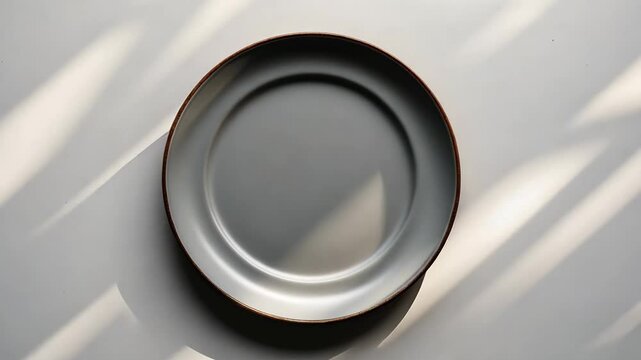 Gray Empty trendy handmade ceramic dish tablewares Round empty plate dark texture vintage classic pattern isolate on white background, top view, cut out_g_1_1_1.png