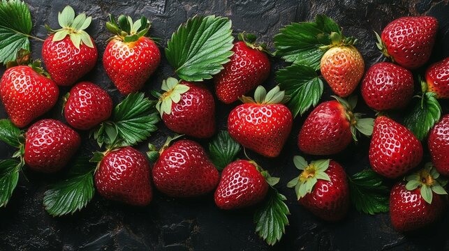 strawberries in the market