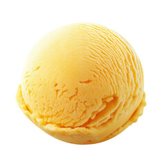 mango ice cream scoop isolated on transparent png 
