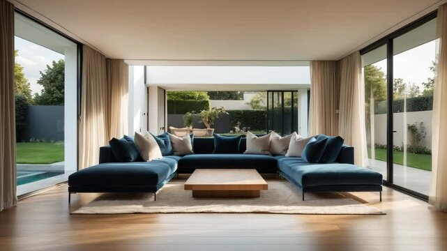 Natural light coming through big glass door to a open space living room interior with a modern sofa on hardwood floor_g_1_1_1.png