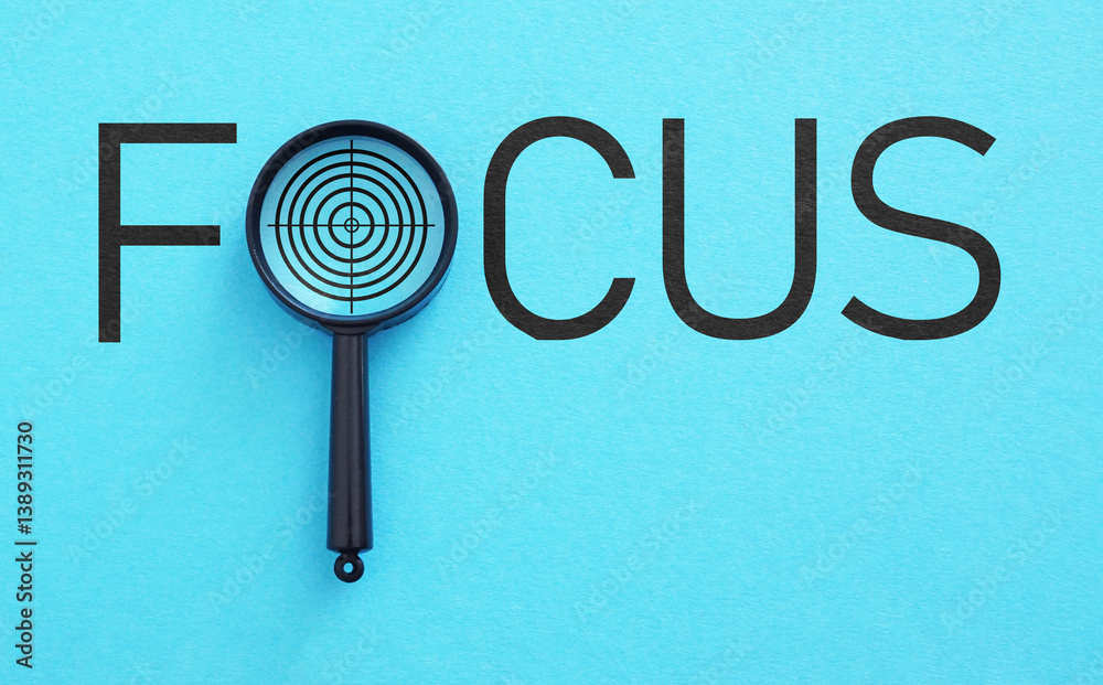 Poster focus on solution and target goal as business concept. focus on results