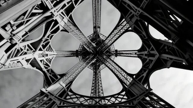architecture detail, bottom view. unique angle