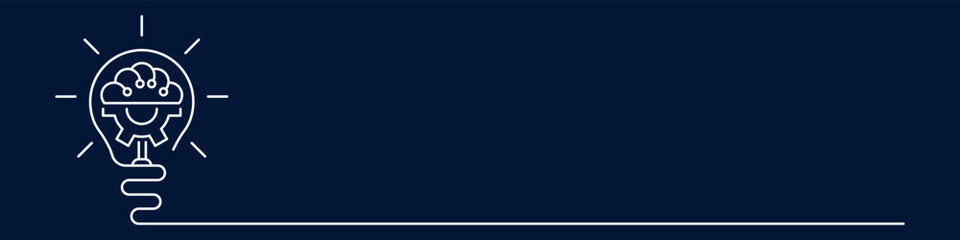 Light Bulb line icon vector, isolated on white background. Idea sign, solution, thinking logo. Technology and AI sign. Smart idea outline symbol. Lightbulb. AI intelligence.