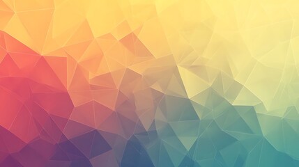 Abstract geometric low-poly background with warm and cool tones. (2)