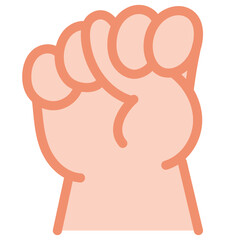 ASL Letter N Hand Sign – American Sign Language Icon in Flat Vector Style