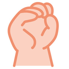 ASL Letter O Hand Sign &ndash; American Sign Language Icon in Flat Vector Style