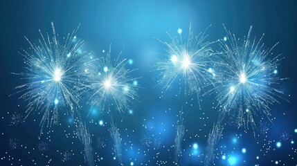 Naklejka premium fireworks on the night sky