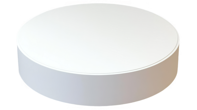 3D Isolated White Podium Presentation Background Empty Stage Cylinder Shape