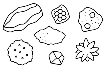 Gravel Line Art Design for Drawing and Creative Print Projects  