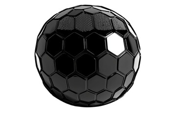 3D Abstract Sphere Illustration With Black Hexagon Background