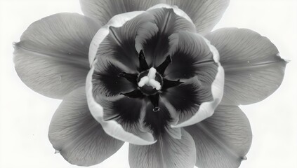 black and white tulip
