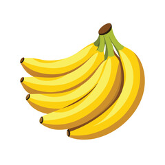 Bunch of bananas vector art illustration