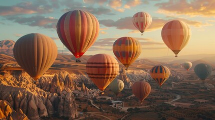 Obraz premium 3D render of an orange background with white and gold balloons, perfect for birthday parties or other events. Banner design with copy space.