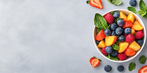 Fresh Summer Fruit Salad with Berries and Mint