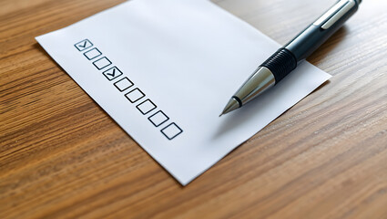 Photorealistic Checklist Image Blank Template for Tasks and Planning