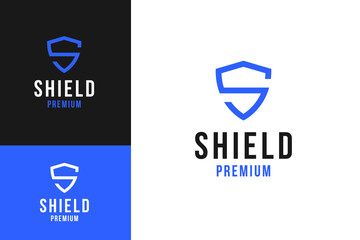 Letter S or shield logo design template vector illustration