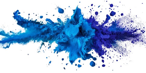 Fototapeta premium Abstract Blue Powder Explosion on Black Background Illustration
