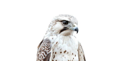 Obraz premium Close-Up Of Majestic Falcon. Symbol Of Freedom And Precision Isolated On Transparent Background