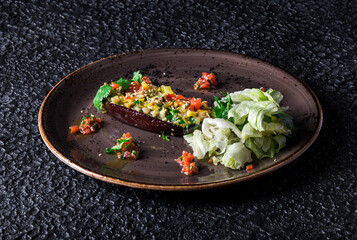 Stuffed Eggplant with Sesame and Herbs.