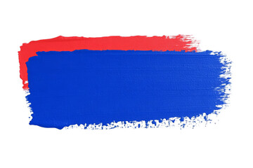 Obraz premium Abstract Brushstroke Illustration Of Blue And Red Colors With Texture Background