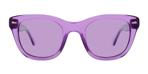 Purple sunglasses isolated on a transparent or white background, cut-out, PNG