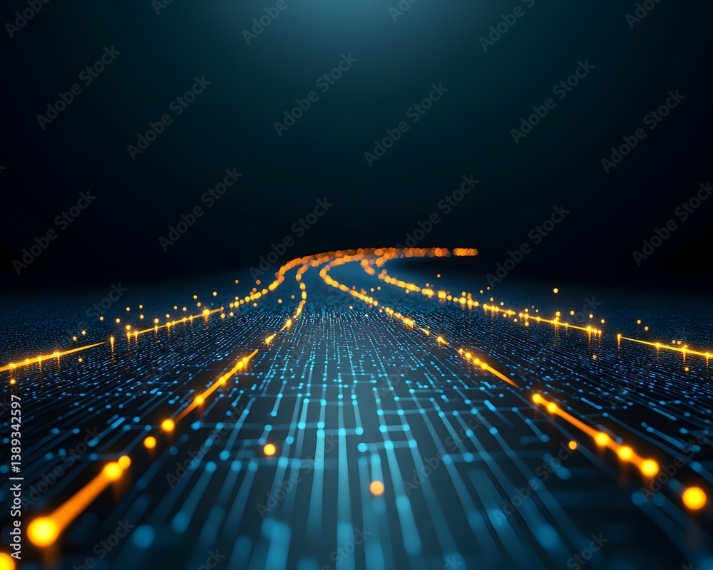 Aufkleber a conceptual visualization of llm innovation, algorithms creating new pathways through machine learn