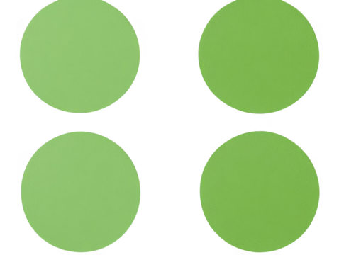 Abstract Green Circles Illustration Isolated on Black Background