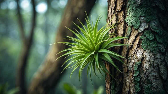 a tillandsia, an epiphyte plant that grows on trees_g_1_4_1.png