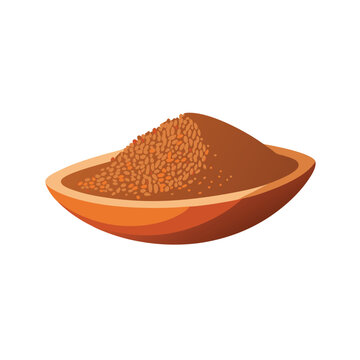  Ground cumin spice vector art illustration