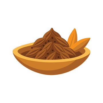  Ground cumin spice vector art illustration