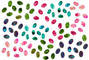 Ilustracja kolorowe barwne jajka wielkanocne pisanki. Tekstura.   © Monika