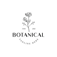 Botanical Logo Design – Elegant Feminine Branding with Floral Elements