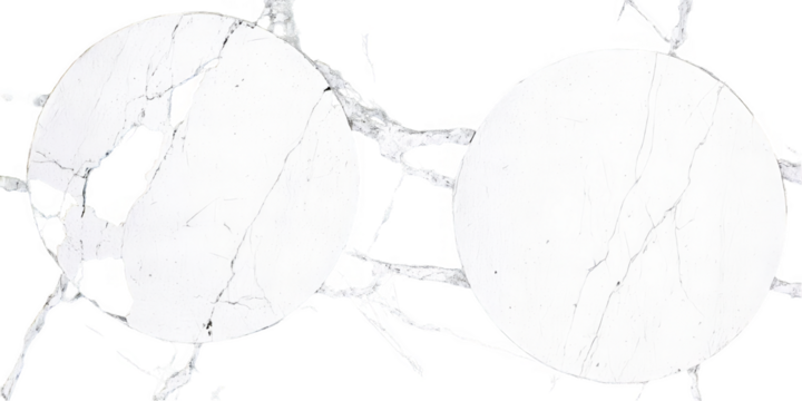 Abstract Illustration Of White Circles With Cracked Details On Black Background